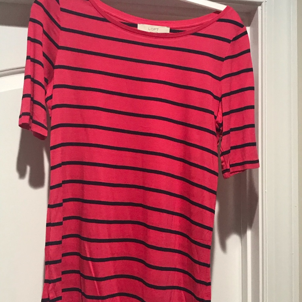 Loft Small Shirt-pink and blue stripe-small